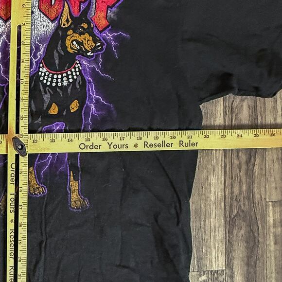 Back Off Doberman Rottweiler Graphic T-Shirt Black Lightning Dog Tee XL - Picture 4 of 5